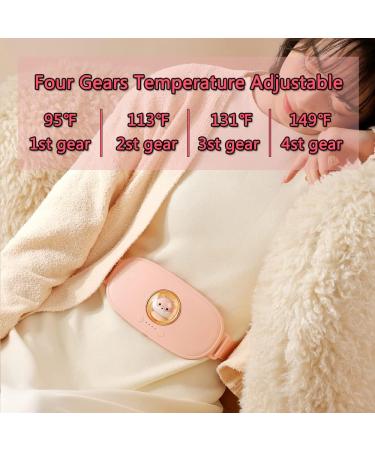 Portable Cordless Heating Pad for Period Cramps - 4 Heat Levels, 5 Massage Modes - Menstrual Pain Relief Device for Women and Girls (Pink) - Buy Online on GoSupps.com