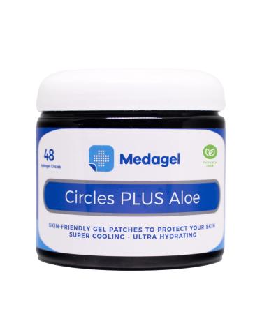 Circles Plus Aloe Paraben Free Hydrogel Pads Blister Prevention Instant Cooling & Soothing Relief for Nursing Pain Bug Bites Blisters Minor Burns & Chafing 48 Circular Pads Paraben Free Formula