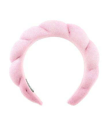 SPA Headband for Women - Bubble Headband for Skincare and Makeup - Terry Cloth Headband (Pink) - Buy Online on GoSupps.com