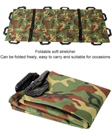 with Handbag Emergency Rescue Stretcher Folding 12 Handles Emergency Stretcher-for Hospital Sports Venues Ambulance Portable Stretcher Camouflage (Camouflage) - Buy Online on GoSupps.com