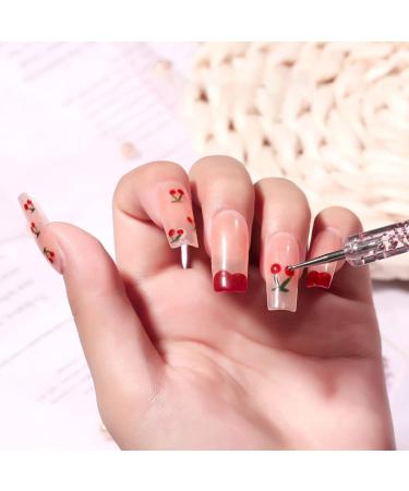 Nail Art for Women 5Pcs/Set Nail Pen Long Lifespan Easy to Use Acrylic Double-Head Nail Art Drawing Liner for Beauty Nail Art Brush for Salon - Buy Online on GoSupps.com