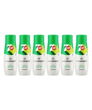 sodastream SodaStream 7UP Concentrate Pack of 6 100% Original Taste With Measuring Cap 6 x 440 ml