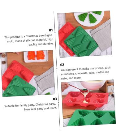 KICHOUSE Christmas Decor Christmas Baking Molds Silicone Molds Ice Cubes Chocolate Pastry Mould Cake Mold Mousse Mold Fudge - Buy Online on GoSupps.com