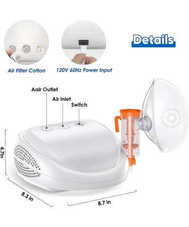 Jet Nebulizer Machine for Kids and Adults - Home Use Desktop Nebulizer with Hose, Mask, and Mouthpiece - Buy Online on GoSupps.com