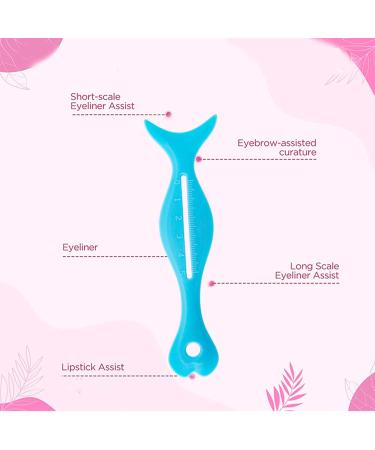 MCAORI Silicone Eyeliner Makeup Stencils Wing Tips Reusable Washable Aid Eyebrow Pencil Quick Stencil for Shape Eyebrows - Buy Online on GoSupps.com