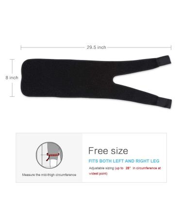DOACT Thign Brace Adjustable Thigh Compression Sleeve with Silicone Anti-Slip Strips Thigh Support Wrap for Pulled Injury Strain Tendonitis Sprains Strains Torn Muscle Recovery and Rehab Fits Men & Women - Buy Online on GoSupps.com