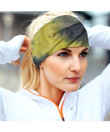 Sethexy Tie Dye Wide Frontal Elastic Head Wraps - 4 Pack Vintage Yoga & Running Headbands for Women & Girls - Wicking Hair Band - Buy Online on GoSupps.com