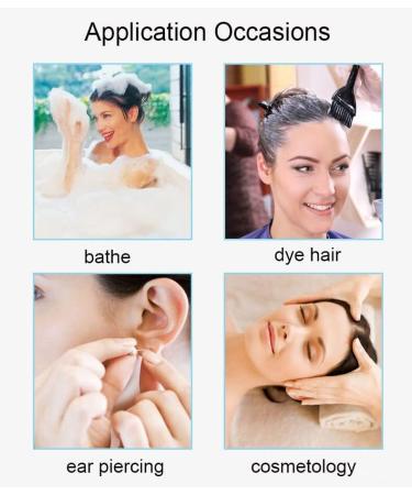 3 Pcs Waterproof Elastic Band Bath Caps with Ruffled Edge for Girls and Women - Dots Design - Buy Online on GoSupps.com