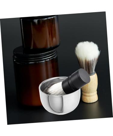 Mobestech Beard Brush Bowl Razor - Premium Shaving Cup for Wet Shaving | Steel & Aluminum - 7.2x7.2x5cm Silver - Buy Online on GoSupps.com