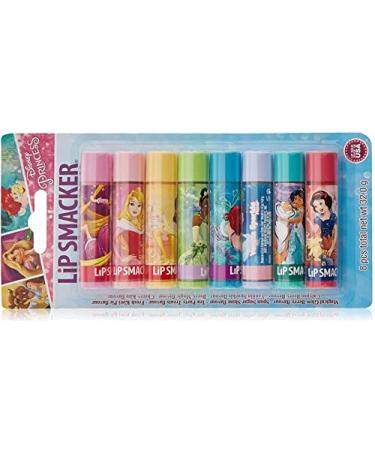 Lip Smacker - Disney Princess Collection - Lip Balms for Kids - Lip Gloss for Girls in 8 Different Flavours Ideal for Parties - Party Pack of 8 2022 Version Party Pack