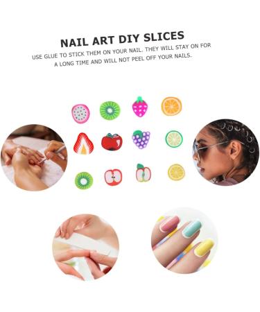 Housoutil 2400pcs 12 Fruit Sliced nail Art Accessories Nails Decoration Nail Decorations for Nail Art Nail Accessories Fruit Slices for Manicure Fruit Decor Resin Nail Decals Flowers - Buy Online on GoSupps.com