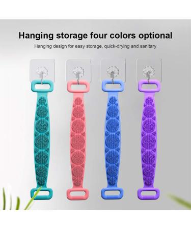 Linkland Silicone Back Scrubber for Shower - Eco-Friendly & Durable Bath Belt for Exfoliating and Removing Impurities - Maintain Skin Vitality (Pink) - Buy Online on GoSupps.com