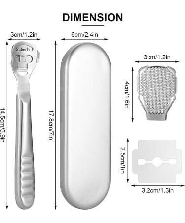 Vokmon Pedicure Hornhauter Set - Professional Foot File with Replacement Blades for Effective Hard Skin Removal | Perfect for Foot & Hand Care - Buy Online on GoSupps.com