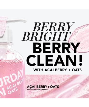Saturday Skin Hydrating Gentle Facial Gel Cleanser | Antioxidant Makeup Remover for Sensitive Skin | Korean CICA Acai Berry & Oats  - Buy Online on GoSupps.com