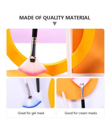 FRCOLOR 8pcs Fan Mask Brush Set - Soft Makeup Applicator Tools for Beauty & Facial Care - Ideal for Masks & Cosmetics - Black & White 15.5x4.5cm - Buy Online on GoSupps.com