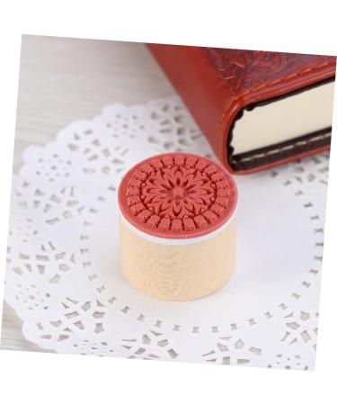 Lurrose Wooden Rubber Stamps Diy Scrapbooking Stamp Tool Circle Stampers Wood Stamps Die South Korea Pattern - Buy Online on GoSupps.com