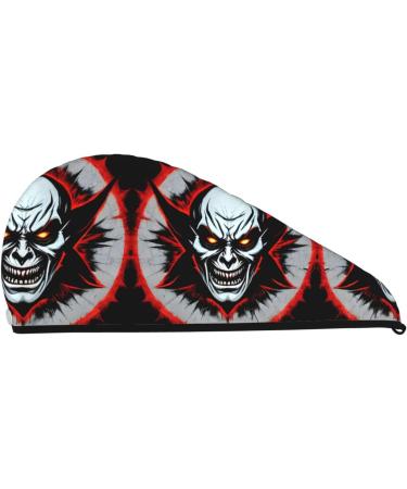 Red & Black Evil Ghost Dry Hair Cap | Super Absorbent Elastic Wrap for Long Thick Hair | Quick Drying Cap for Women & Girls - Buy Online on GoSupps.com