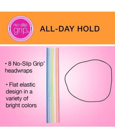 Scunci by Conair No-Slip Grip Thin Elastic Headwraps - Bright Colors 8 Pack - Buy Online on GoSupps.com