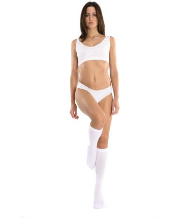 SCUDOTEX Medical Knee Highs - Compression Binding 18-24 Hg Long White Color Size 4 | Shop Internationally - Buy Online on GoSupps.com