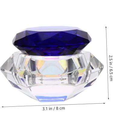 Beavorty Nail Art Crystal Cup Cosmetics Glass Jars Lipstick Glass Jar Nail Polish Glass Jar Crystal Glass Jar Nail Art Glass Cup Nail Polish Glass Cup Nail Art Glass Jar Manicure Hand Model 6.5x8cm Blue - Buy Online on GoSupps.com