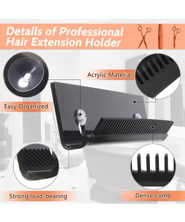 Hair Extension Rack MoreChioce Hair Extension Holder with Suction Cup Braiding Hair Rack Hair Divider Hanger Rack Hair Extension Hanger for Washing Styling Combing and Drying Black - Buy Online on GoSupps.com