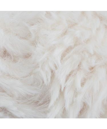 Niceec Super Soft Fur Yarn Chunky Fluffy Faux Eyelash Yarn for Crochet Knit - 2 Pack, Cream White | 32m Total Length - Buy Online on GoSupps.com
