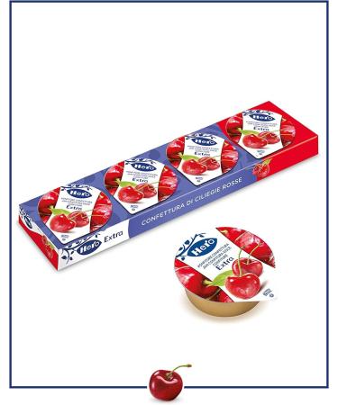 Hero Poker Red Cherry Jam 30 x 100g Packs (4 Individual Boxes x 25g) Extra Jam & Jam High Quality Fruit No Preservatives & Colorings - Buy Online on GoSupps.com