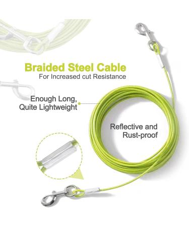 Buy Durable 20ft Dog Cable - Outdoor Use Yard & Camping | 6.1m 15.7m 9.2m 30.2m Options Available - Buy Online on GoSupps.com