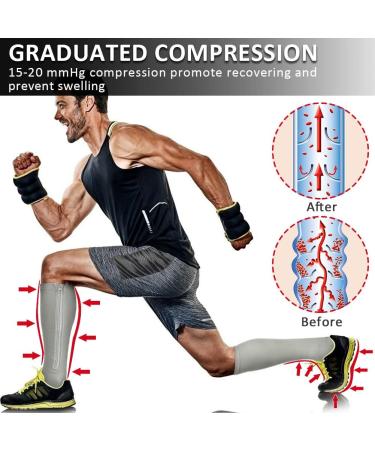 Ailaka Zipper Compression Socks 15-20 mmHg for Men Women - 4X-Large, Grey - Buy Online on GoSupps.com