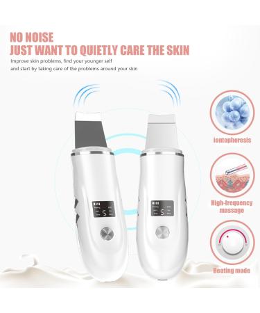 Skin Scrubber 4 in 1 LED Facial Spatula for Pore Cleaner with Curved Blade Removing Blackhead 600mAh USB Rechargeable Skin Care Portable Pore Extractor (White) - Buy Online on GoSupps.com
