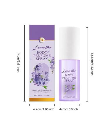 Lavender Body Fragrance Spray Fresh Eau de Toilette for Women Long Lasting Charming Glowing Femininity Gift for Women(90ML / 3 Fl.Oz) Purple - Buy Online on GoSupps.com