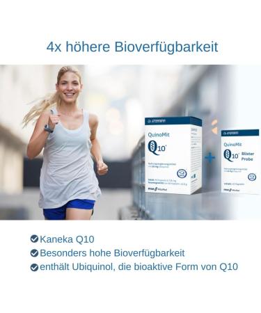 QuinoMit Q10 - Pure Ubiquinol Capsules with Free Blister Sample | International Shipping Available - Buy Online on GoSupps.com