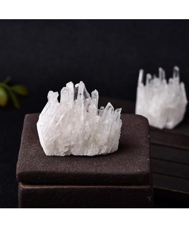 1PC Natural Raw Quartz White Clear Crystal Cluster Stones Crystal Point Specimen Home Decoration Raw Crystals Raw Stones and Minerals 1pc Random Delivery - Buy Online on GoSupps.com
