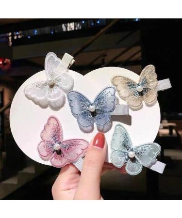 6 Small Baby Butterfly Hair Clips - Cute Accessories for Girls, Teens, Women | Perfect for Weddings & Parties - Buy Online on GoSupps.com