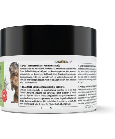 Arlberger Murmelin Sport & Joint Ointment - Original Austrian Marmot Ointment with Arnica Latscent Oil & Menthol - 200 ml | International Shipping Available - Buy Online on GoSupps.com