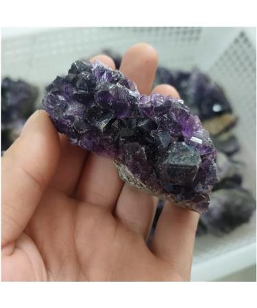 1-15pcs Natural Raw Amethyst Quartz Purple Crystal Cluster Stones Specimen Home Decor Crafts Beautiful Crystal Cluster (Size : 90-110g) - Buy Online on GoSupps.com