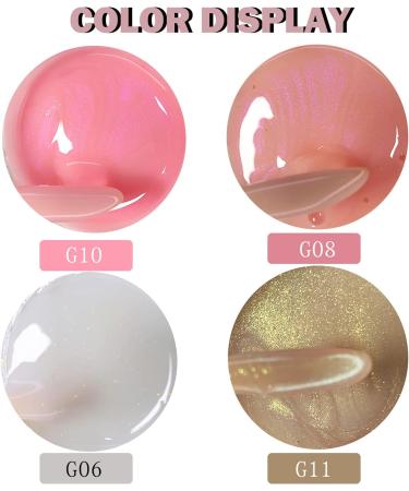 15ml Light Pink Glitter Builder Gel for Nail Repair & Extension - UV/LED Strengthening Formula for Split Nails Protection - Buy Online on GoSupps.com