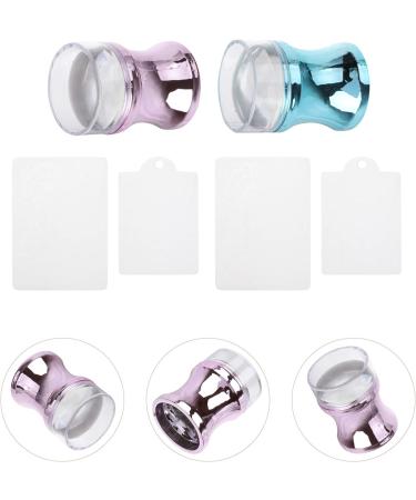 Beaupretty 2 Sets Nail Stamp Silicone Nail Art Stamper Nail Art Stamping Kit Nail Silicone Stamper Transparent Soft Stamper Nail Manicure Tools Peg Board Silica Gel Metallic Color Child - Buy Online on GoSupps.com