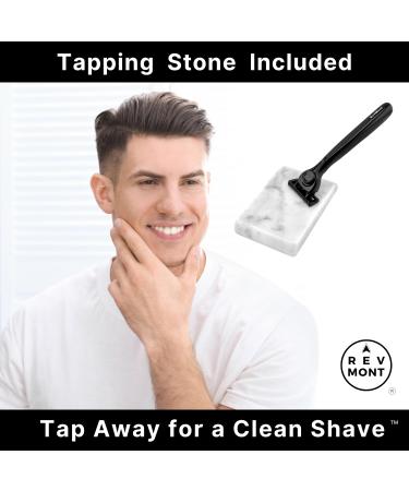 Tapstone Z5 Razor for Men - 5 Blade Shaving Razor with Travel Case & Marble Tapping Stone | RevMont Z5 Set for a Perfect Shave - Buy Online on GoSupps.com