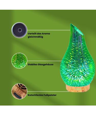 RECALMA 3D Aroma Diffuser - Color-Changing LED BPA-Free Humidifier for Home Office Spa & Yoga - Buy Online on GoSupps.com