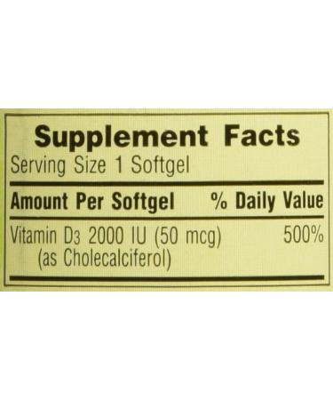 Spring Valley Twin Pack Vitamin D3 2000 IU for Immune & Bone Health - 200 Softgels - Buy Online on GoSupps.com