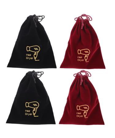 Outanaya 4pcs Storage Bag Drawstring Bags Hair Dryer Receive Bag Hair Dryer Bags Hair Dryer Holders Fabric