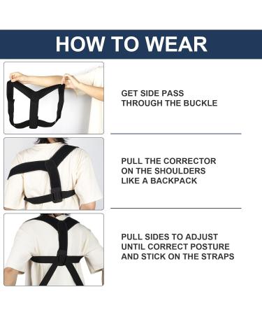 Adjustable Posture Corrector for Women & Men - Breathable Back Brace Invisible Support & Pain Relief Solutions - Buy Online on GoSupps.com