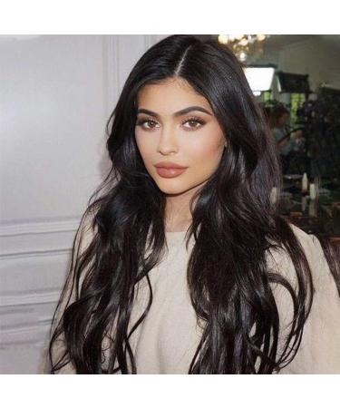 Zanawigs Long Corrugated Black Synthetic Wig - 24 Inch Curly Heat-Resistant Middle Part Wig for Women - Buy Online on GoSupps.com