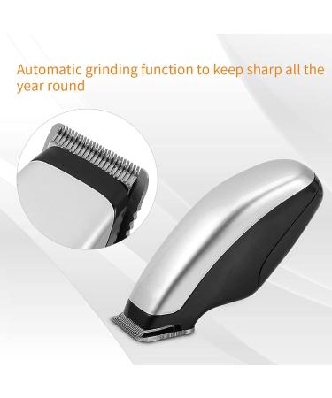 Facial Hair Trimmer for Beard Fast Trimming Electric Hair Clipper with Automatic Grinding Function 3 Trimming Combs for Variable Cutting Length Replaceable Battery Silver - Buy Online on GoSupps.com