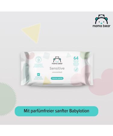 Amazon Brand Mama Bear Sensitive Baby Wipes - Unscented 768 Count (12 Packs of 64) - Gentle & Hypoallergenic Baby Wipes for Sensitive Skin - Buy Online on GoSupps.com