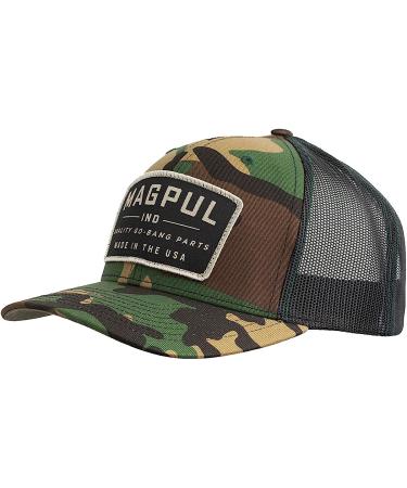 Magpul Trucker Hat Snap Back Baseball Cap - Woodland Camo | One Size Fits Most - Buy Online on GoSupps.com