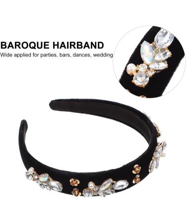 Rhinestone Headband Crystal Diamond Headband Hair Accessories for Women Wedding Cosplay Hairband Bride Hairband Head Bands for Women Pearls Head Beaded Rhinestones Crown Miss Color 2 - Buy Online on GoSupps.com