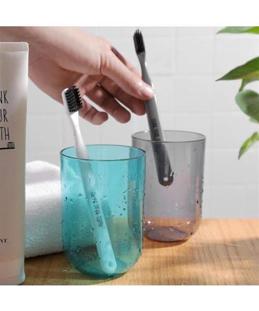 DIGJOBK Zahnb rstenbecher - Transparente Zahnputzbecher f r Zuhause | Blaues Plastik Mundsp lbecher | Ideal f r Badezimmer & Mundhygiene | Internationaler Versand - Buy Online on GoSupps.com