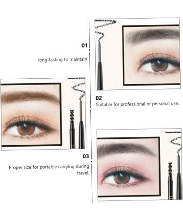 Healvian 2pcs 2 1 Eyebrow Makeup Tools Waterproof Eyebrow Pencils Eyebrow Tools Black Eyebrow Pencil 1 count (Pack of 1) Greyx2pcs - Buy Online on GoSupps.com